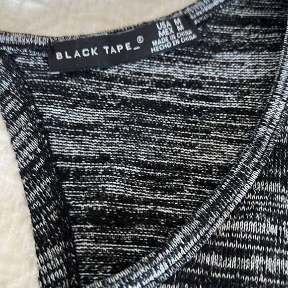 Black Tape black marled knit top with cut out back- size M - Picture 6 of 7